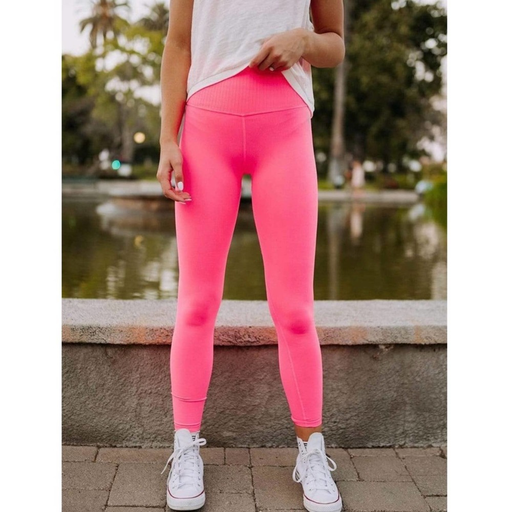 Free People Neon Pink Leggings
